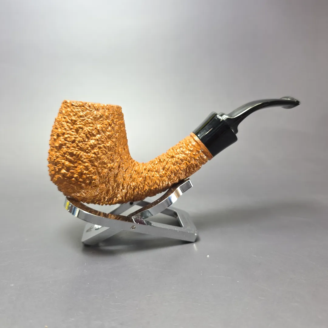 Brebbia 9112 Rusticated Brandy Estate Briar Pipe, Italian Estates - Image 2