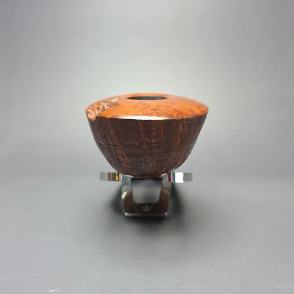 la Biota Partially Sandblasted Bullcap w/ Horn Handmade Briar Pipe, New - Image 3