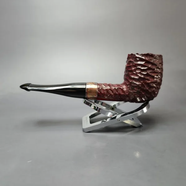 Peterson 2025 Christmas Pipe 107 Rusticated Billiard Estate Briar Pipe, Unsmoked - Image 7