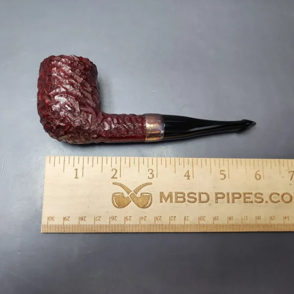 Peterson 2025 Christmas Pipe 107 Rusticated Billiard Estate Briar Pipe, Unsmoked - Image 9