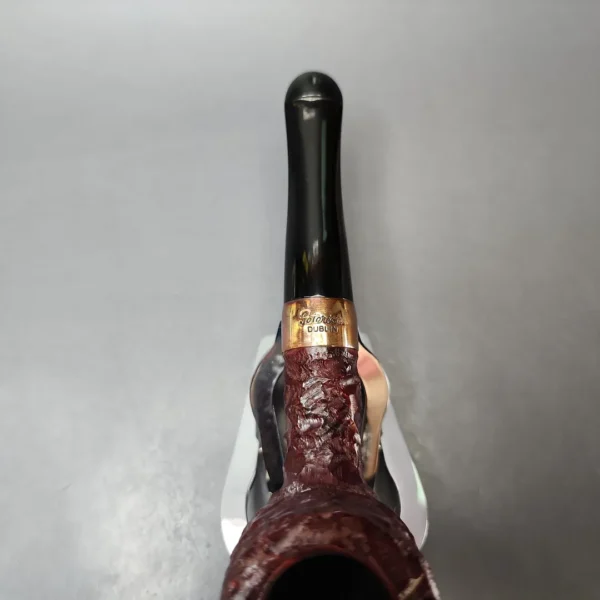 Peterson 2025 Christmas Pipe 107 Rusticated Billiard Estate Briar Pipe, Unsmoked - Image 6