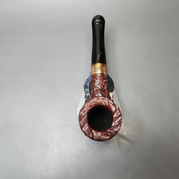 Peterson 2025 Christmas Pipe 107 Rusticated Billiard Estate Briar Pipe, Unsmoked - Image 7