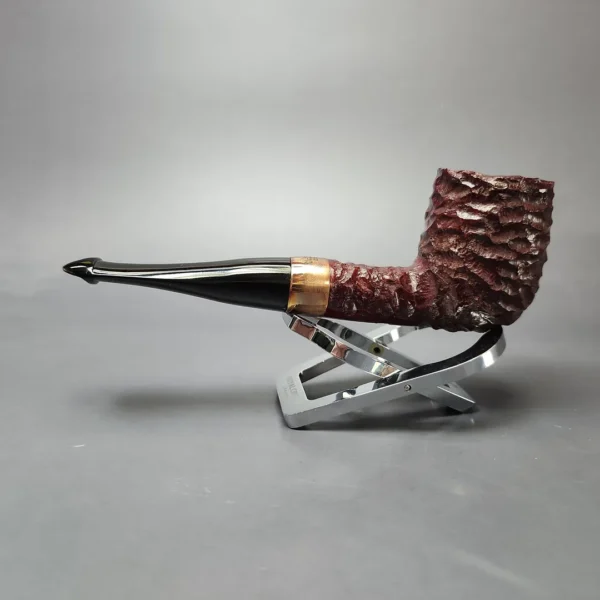 Peterson 2025 Christmas Pipe 107 Rusticated Billiard Estate Briar Pipe, Unsmoked - Image 8