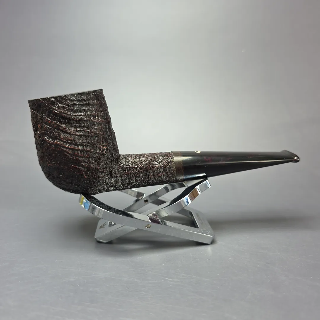 J.T. Cooke 1999 Pipes & Tobaccos Magazine Pipe of the Year Sandblasted Billiard Estate Briar Pipe, Unsmoked - Image 2