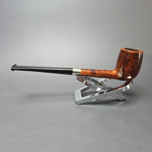 Bruno Nuttens Mini Bing B3 Smooth Billiard w/ Aluminum Briar Pipe, New - Image 4