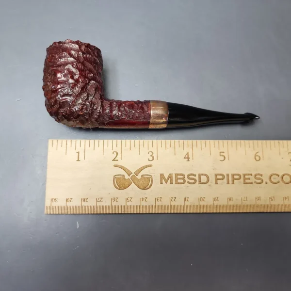 Peterson 2025 Christmas Pipe 107 Rusticated Billiard Estate Briar Pipe, Unsmoked - Image 9