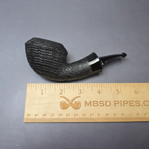 Yang Kun Partially Sandblasted Rhodesian Handmade Briar Pipe, New - Image 11
