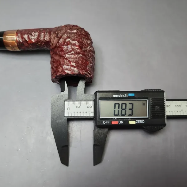 Peterson 2025 Christmas Pipe 107 Rusticated Billiard Estate Briar Pipe, Unsmoked - Image 10