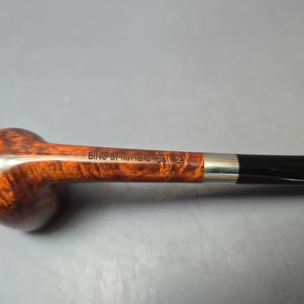 Bruno Nuttens Mini Bing B3 Smooth Billiard w/ Aluminum Briar Pipe, New - Image 8