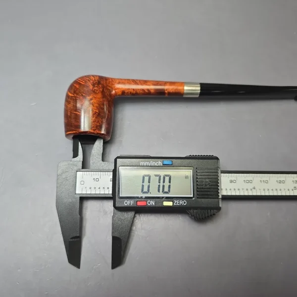 Bruno Nuttens Mini Bing B3 Smooth Billiard w/ Aluminum Briar Pipe, New - Image 10