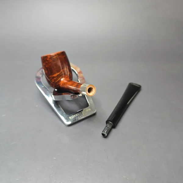 Bruno Nuttens Mini Bing B3 Smooth Billiard w/ Aluminum Briar Pipe, New - Image 11