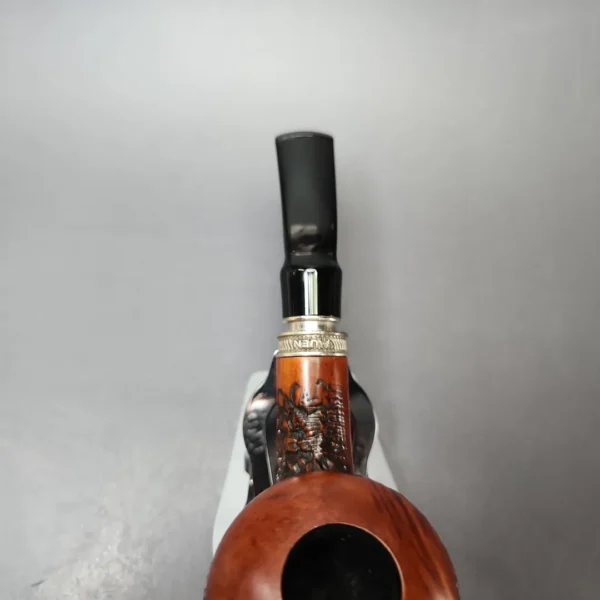 Vauen by Barontini 511 Partially Rusticated Apple Estate Briar Pipe, Unsmoked, 9mm - Image 5