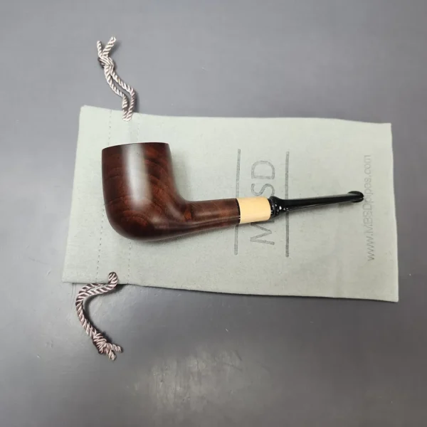 MBSD Briars by Vitale Sienna Contrast Smooth Billiard w/ Boxwood Briar Pipe, New - Image 10