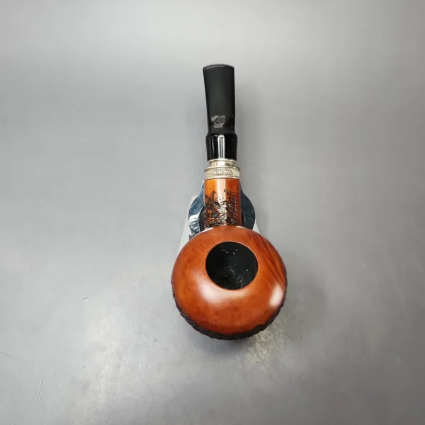 Vauen by Barontini 511 Partially Rusticated Apple Estate Briar Pipe, Unsmoked, 9mm - Image 6