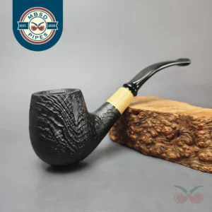 MBSD Briars by Piero Vitale Vintage Sandblasted Brandy w/ Boxwood Briar Pipe, New