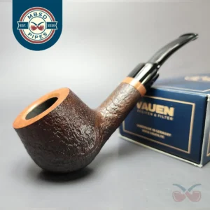 Vauen Mokka 5240 Partially Sandblasted Pot Estate Briar Pipe, Unsmoked, 9mm