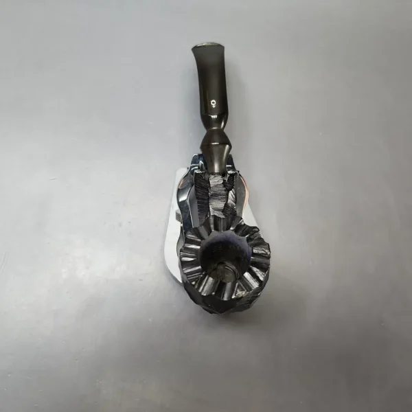 Man (Laxey) Rusticated African Block Meerschaum Estate Pipe, Unsmoked, English Estates - Image 6