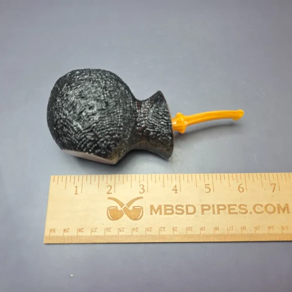 Buckeye Pipes Hand Made Sandblasted Fugu Sitter Briar Pipe, New - Image 8