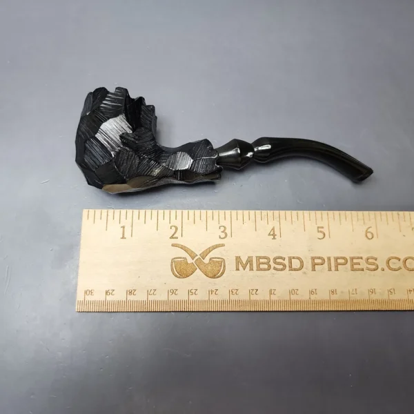 Man (Laxey) Rusticated African Block Meerschaum Estate Pipe, Unsmoked, English Estates - Image 8