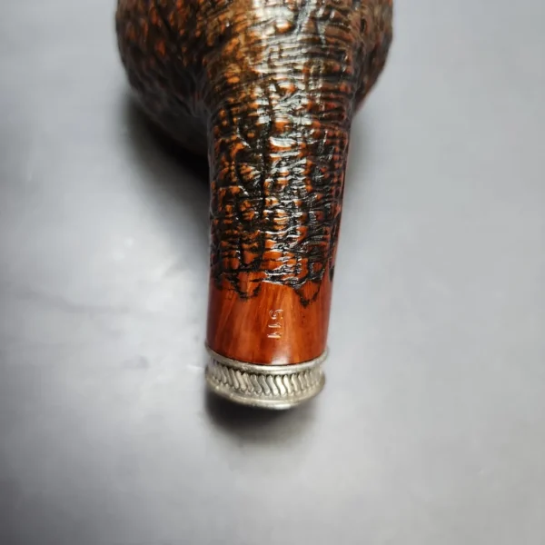 Vauen by Barontini 511 Partially Rusticated Apple Estate Briar Pipe, Unsmoked, 9mm - Image 11