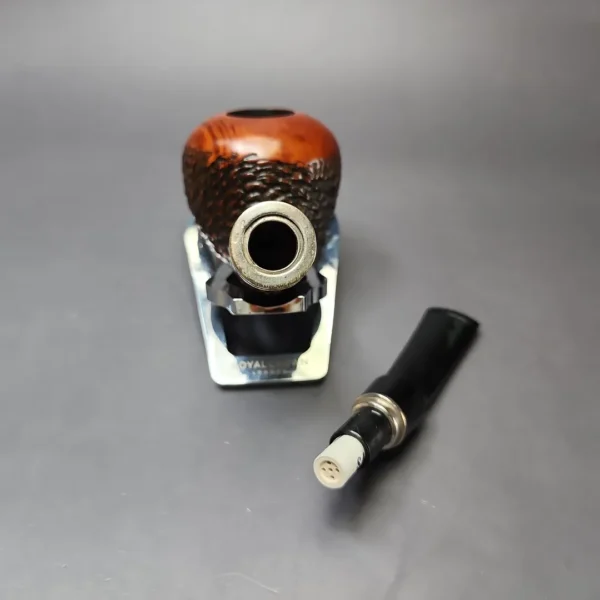 Vauen by Barontini 511 Partially Rusticated Apple Estate Briar Pipe, Unsmoked, 9mm - Image 12