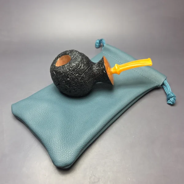 Buckeye Pipes Hand Made Sandblasted Fugu Sitter Briar Pipe, New - Image 11