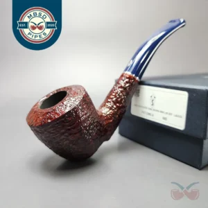 Savinelli Unica U45 Rusticated Bent Pot Estate Briar Pipe, Unsmoked, 6mm