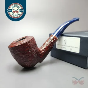 Savinelli Unica U45 Rusticated Bent Pot Estate Briar Pipe, Unsmoked, 6mm