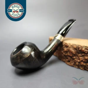 Nording Silver Classic Smooth Rhodesian Horn Estate Briar Pipe, Unsmoked