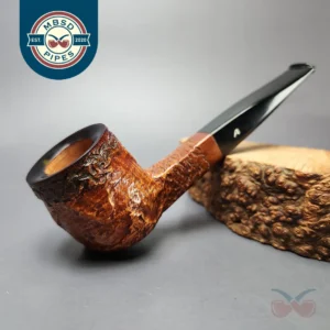 Ascorti New Dear Wax Drip Panel Shank Billiard Estate Briar Pipe, Unsmoked