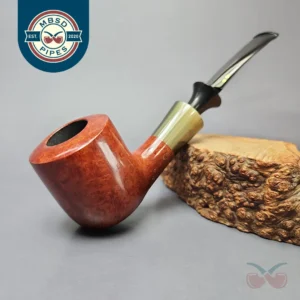 Savinelli Nonpareil 9121 Smooth Billiard w/ Horn Estate Briar Pipe, Unsmoked
