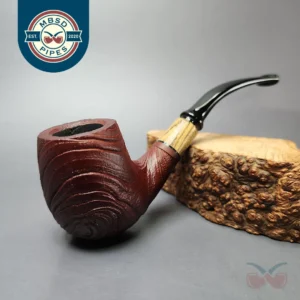 MBSD Briars by Piero Vitale Vintage Sandblasted Brandy w/ Olivewood Briar Pipe, New