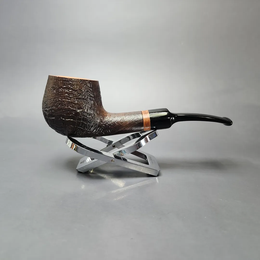 Vauen Mokka 5240 Partially Sandblasted Pot Estate Briar Pipe, Unsmoked, 9mm - Image 2