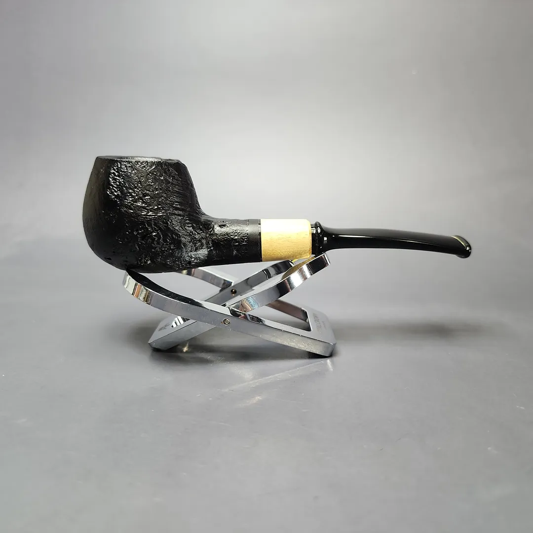 MBSD Briars by Piero Vitale Vintage Sandblasted Author w/ Boxwood Briar Pipe, New - Image 2