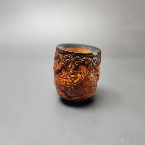 Ascorti New Dear Wax Drip Panel Shank Billiard Estate Briar Pipe, Unsmoked - Image 3