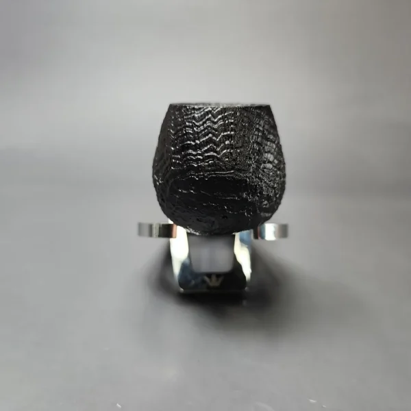 MBSD Briars by Piero Vitale Vintage Sandblasted Author w/ Zebrawood Briar Pipe, New - Image 3