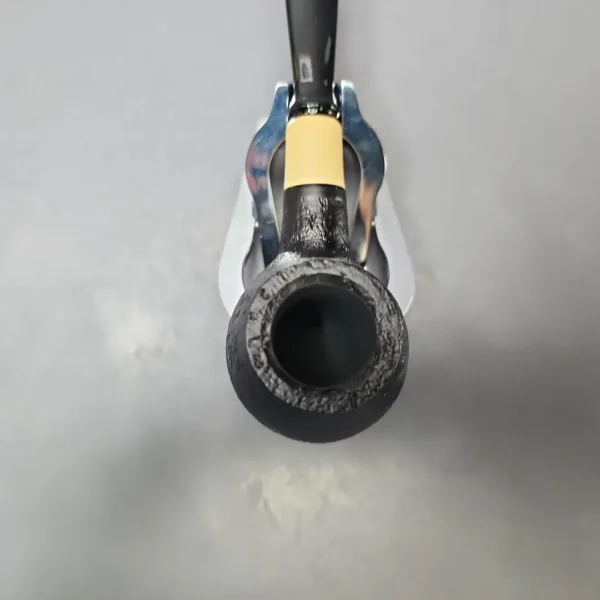 MBSD Briars by Piero Vitale Black Sandblasted Author w/ Boxwood Briar Pipe, New - Image 4