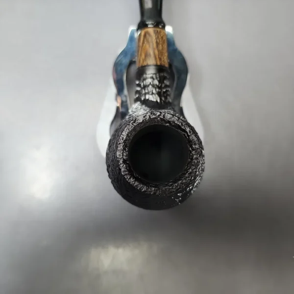 MBSD Briars by Piero Vitale Vintage Sandblasted Author w/ Zebrawood Briar Pipe, New - Image 4