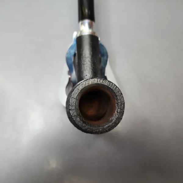 Chacom Skipper 703 Sandblasted Billiard w/ Aluminum Estate Briar Pipe, Unsmoked - Image 4