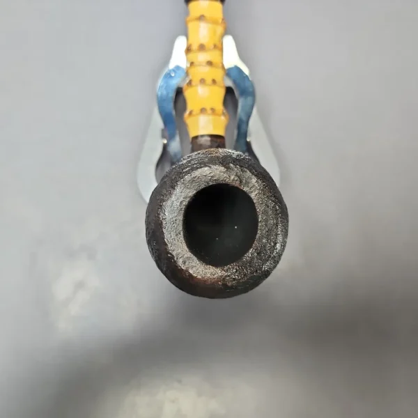 Jan Pietenpauw Sandblasted Acorn w/ Bamboo Estate Briar Pipe, Other Estates - Image 4