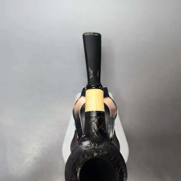 MBSD Briars by Piero Vitale Vintage Sandblasted Author w/ Boxwood Briar Pipe, New - Image 5