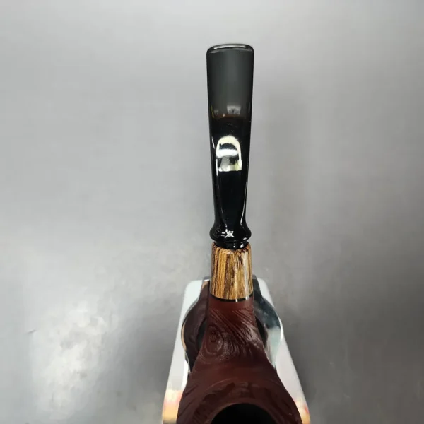 MBSD Briars by Piero Vitale Vintage Sandblasted Brandy w/ Olivewood Briar Pipe, New - Image 5