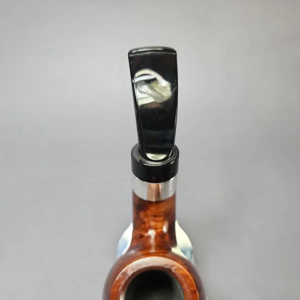 Big Ben Buckingham 200 Smooth Bent Billiard w/ Silver Estate Briar Pipe, Unsmoked, 9mm - Image 5