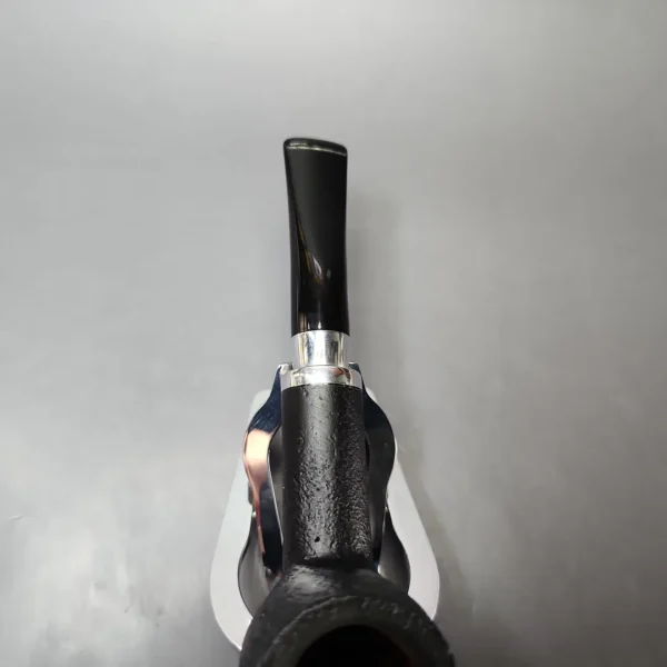 Chacom Skipper 703 Sandblasted Billiard w/ Aluminum Estate Briar Pipe, Unsmoked - Image 5