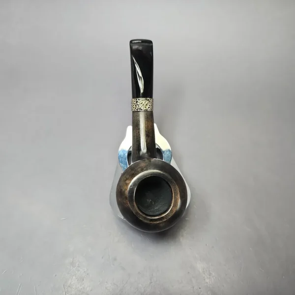 Nording Silver Classic Smooth Rhodesian Horn Estate Briar Pipe, Unsmoked - Image 6