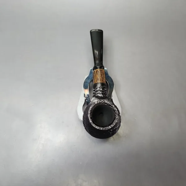 MBSD Briars by Piero Vitale Vintage Sandblasted Author w/ Zebrawood Briar Pipe, New - Image 6