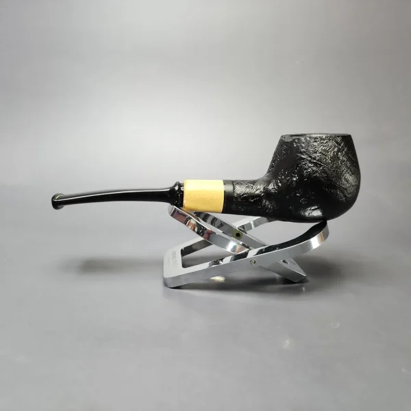 MBSD Briars by Piero Vitale Vintage Sandblasted Author w/ Boxwood Briar Pipe, New - Image 7