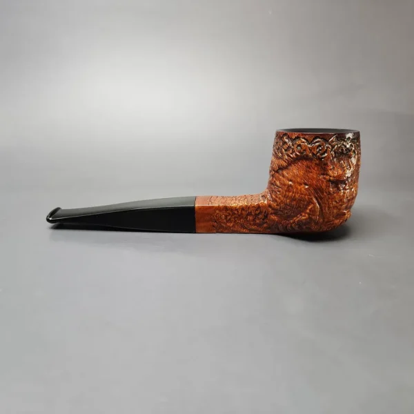 Ascorti New Dear Wax Drip Panel Shank Billiard Estate Briar Pipe, Unsmoked - Image 7