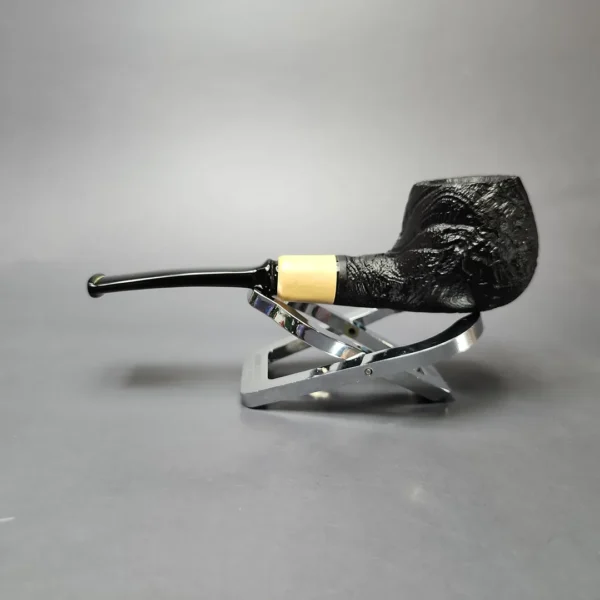 MBSD Briars by Piero Vitale Vintage Sandblasted Author w/ Boxwood Briar Pipe, New - Image 7