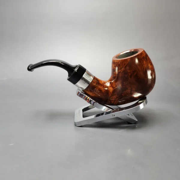 Big Ben Buckingham 200 Smooth Bent Billiard w/ Silver Estate Briar Pipe, Unsmoked, 9mm - Image 7